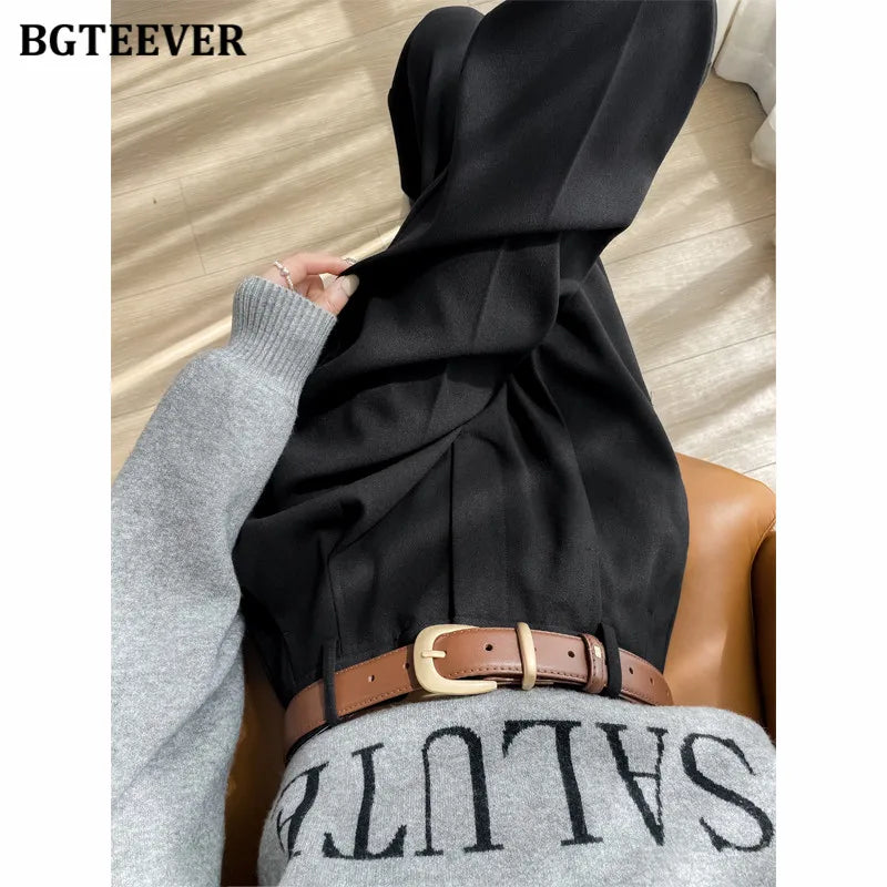 Warm harem pants in woolen fabric with pockets for winter