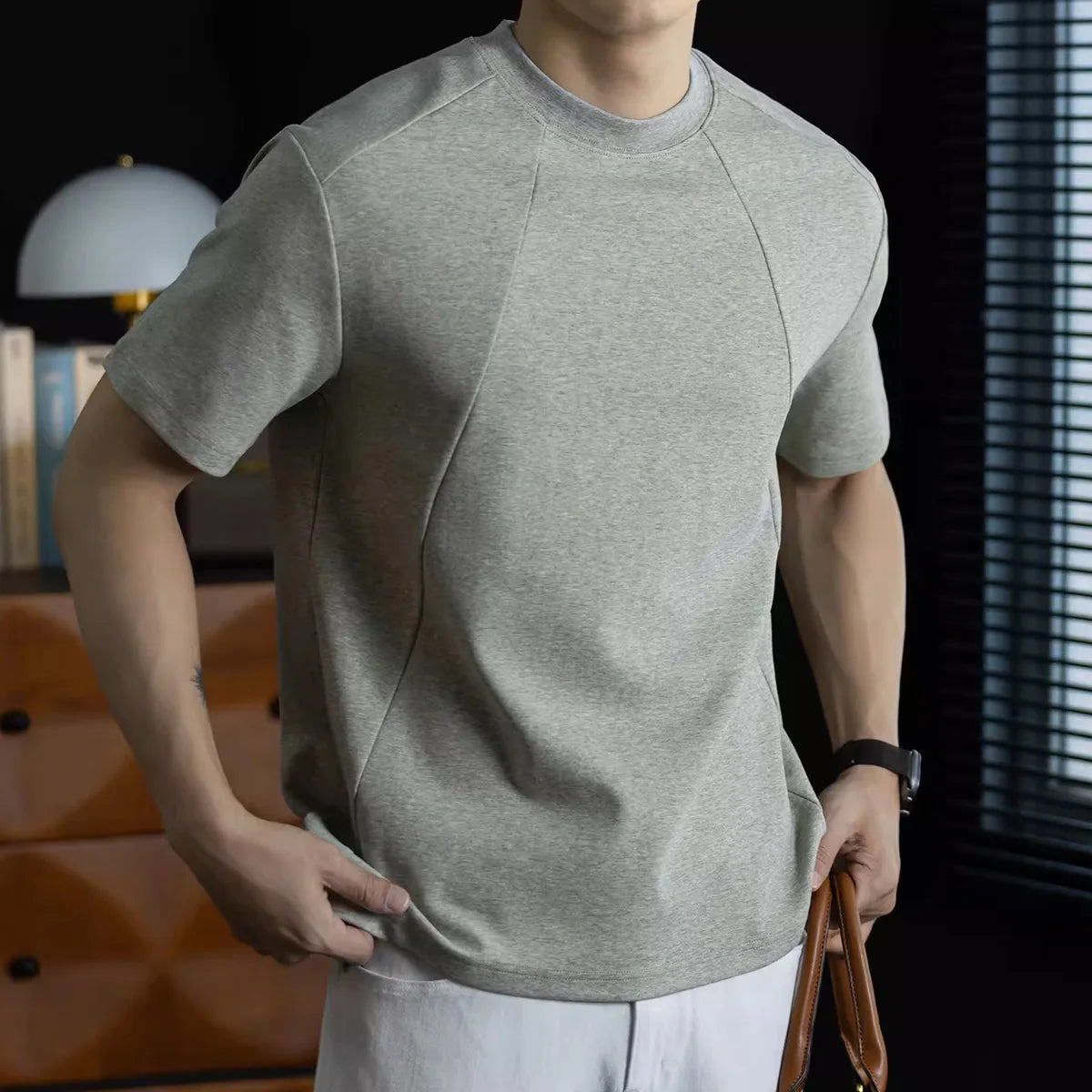 High Quality T Shirt Men's Summer Fashion Casual Short Sleeve Breathable Cool Commute T-shirt Top Korean Streetwear Tshirt