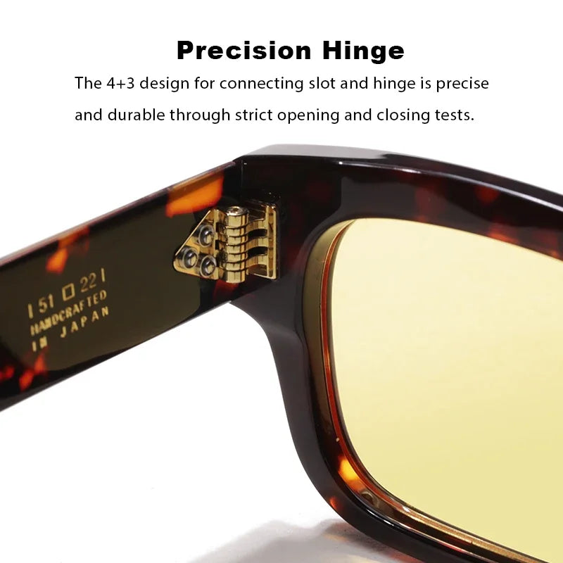 Square Acetic Outdoor Travel Fashion Men's Sunglasses High Quality Designer Brand Luxury UV400 Women's Sunshade Sunglasses