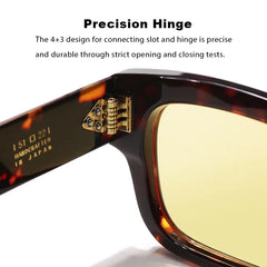 Square Acetic Outdoor Travel Fashion Men's Sunglasses High Quality Designer Brand Luxury UV400 Women's Sunshade Sunglasses