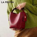 LA FESTIN Leather Bucket Bag