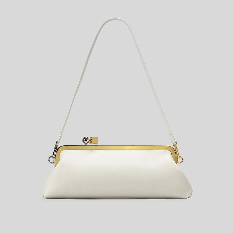 Frame clutch with kiss lock in luxury style