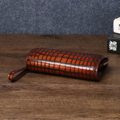 2026 Sunmer New Men's Crocodile Clutch Bag Briefcase High-quality Real Cowhide Envelope Clutch Bag Large Capacity Men's Bag