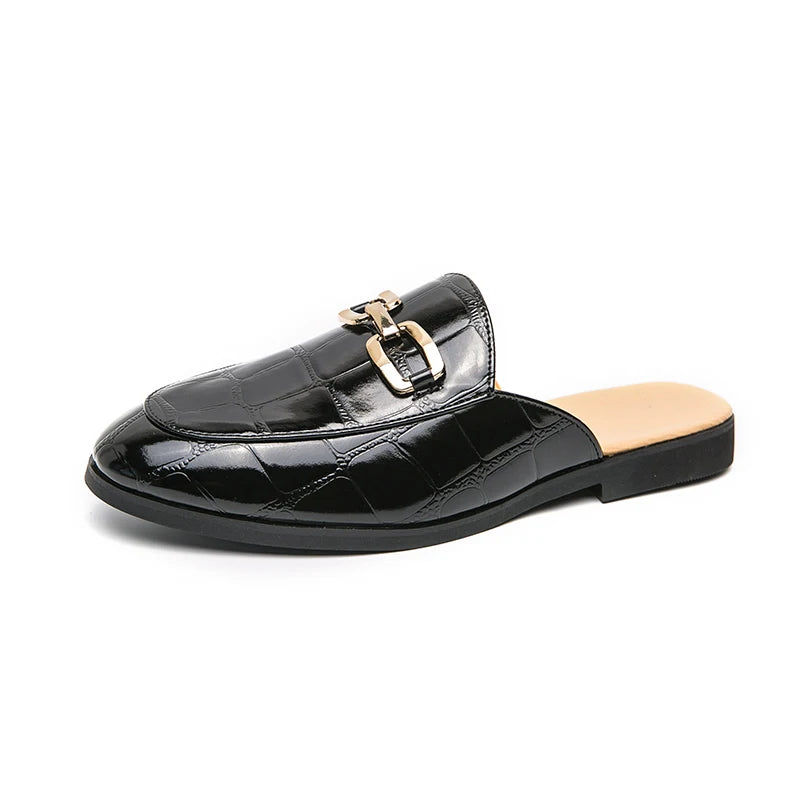 Men’s Patent Leather Mules – British Yuppie Style