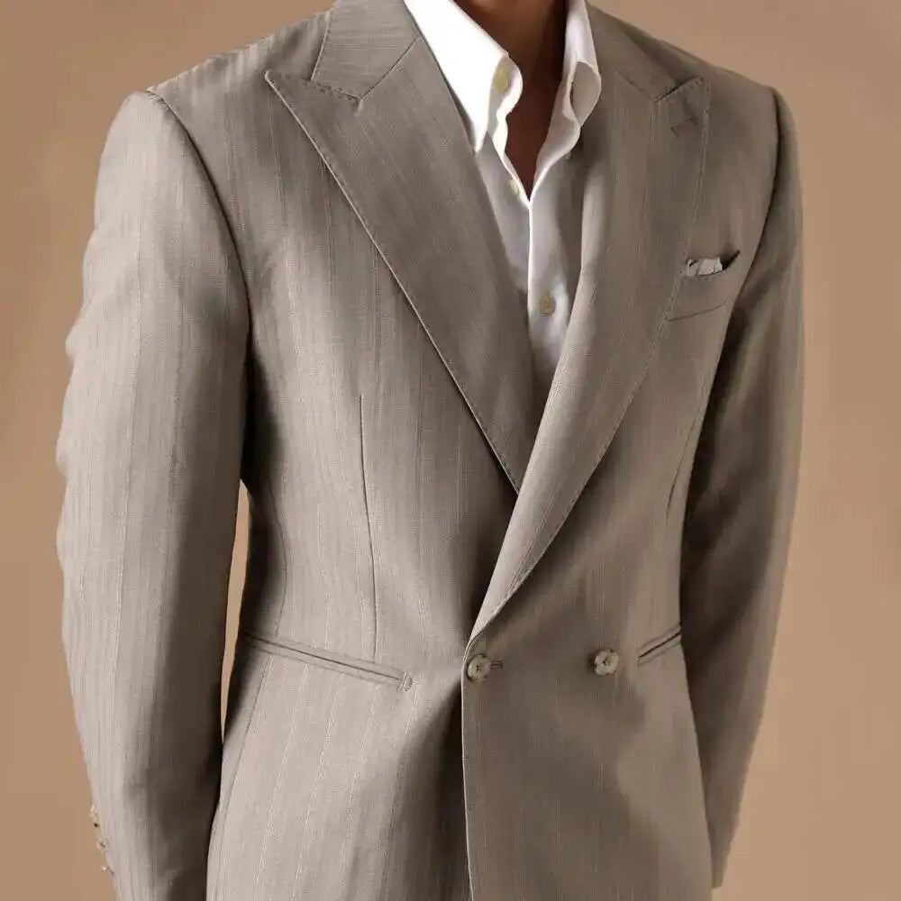 Tuxedo Suit NOT LIKE One-Piece Double-Breasted Suit Set For Men Business Casual Commuter Suit Smoking Uomo Mens Suits Designers