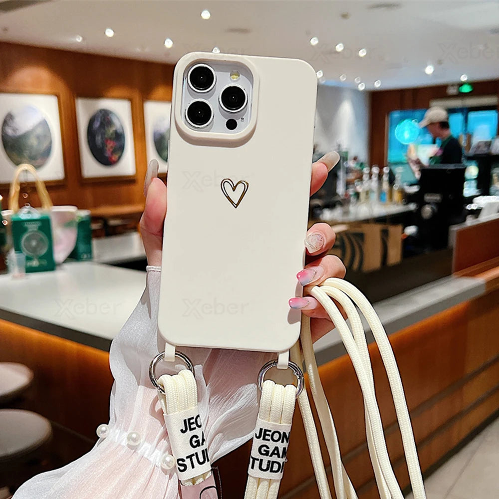 12. Heart Strap Silicone Case