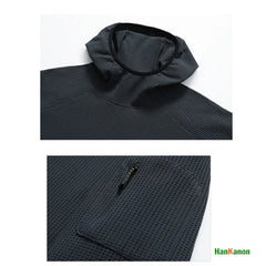 Man Outdoor Mountain Series Men's Hooded Long-Sleeve T-Shirt: Moisture-Wicking, Quick-Dry Thumb Hole, Breathable