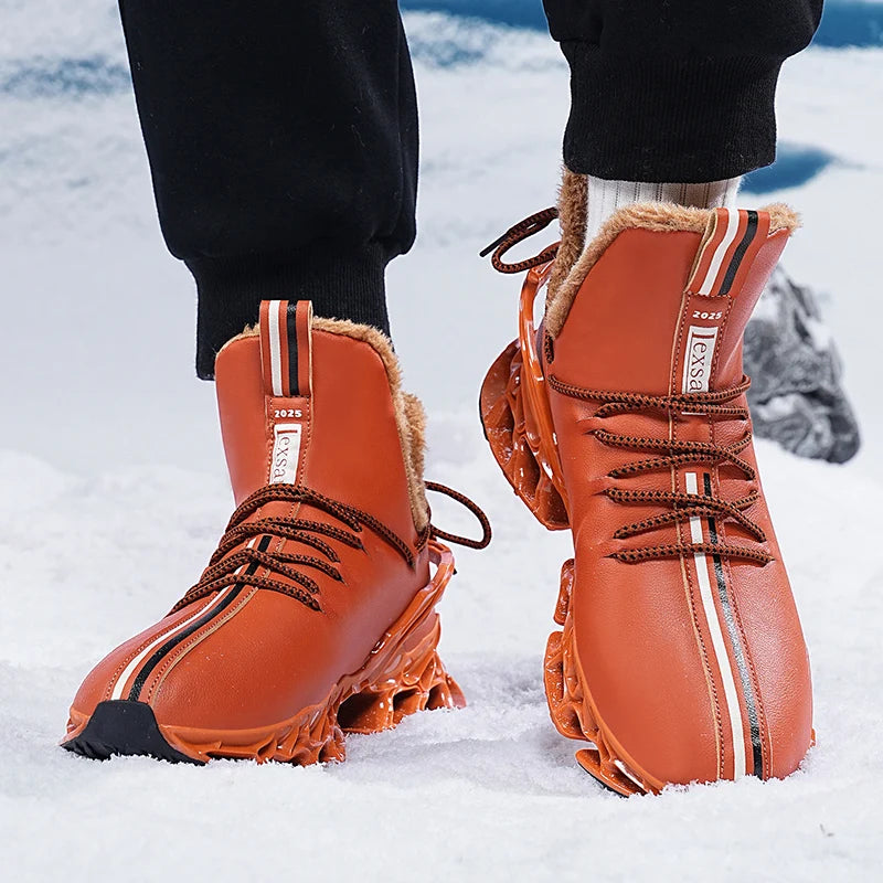 men boots 2025 New Winter Slippers Warm Men Shoes Waterproof Non-Slip Plush Sneakers Male tenis shoes Boots Men Sneakers Winter