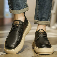 Men Derby Shoes PU Thick Soled Comfortable Anti Slip Versatile Business Leisure Men Shoes
