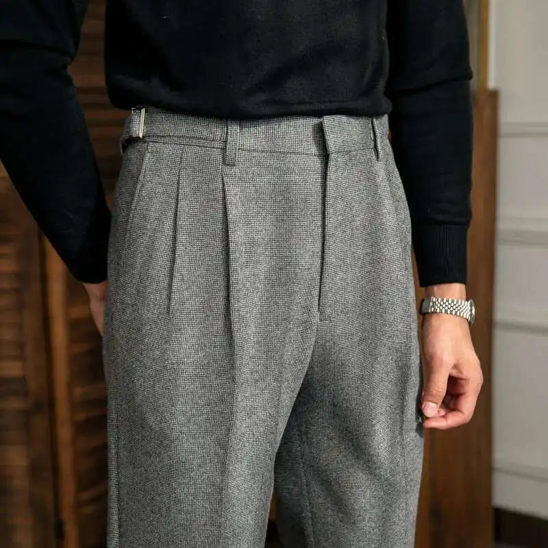2022 High Quality Trouser Pant For Man Office Trouser Men Business Casual Pant British Social Club Outfits Pantalones Hombre