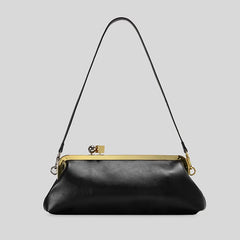 Frame clutch with kiss lock in luxury style