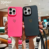 12. Heart Strap Silicone Case