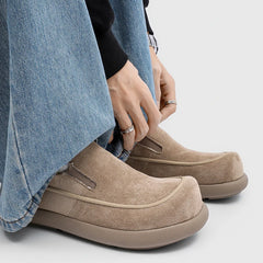 Men Loafers Faux Suede Flat Bottom Comfortable Breathable Daily Casual Men Shoes Size 38-46