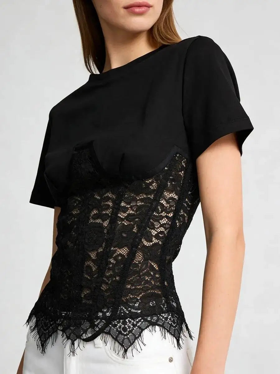 Lace Patchwork Blouse
