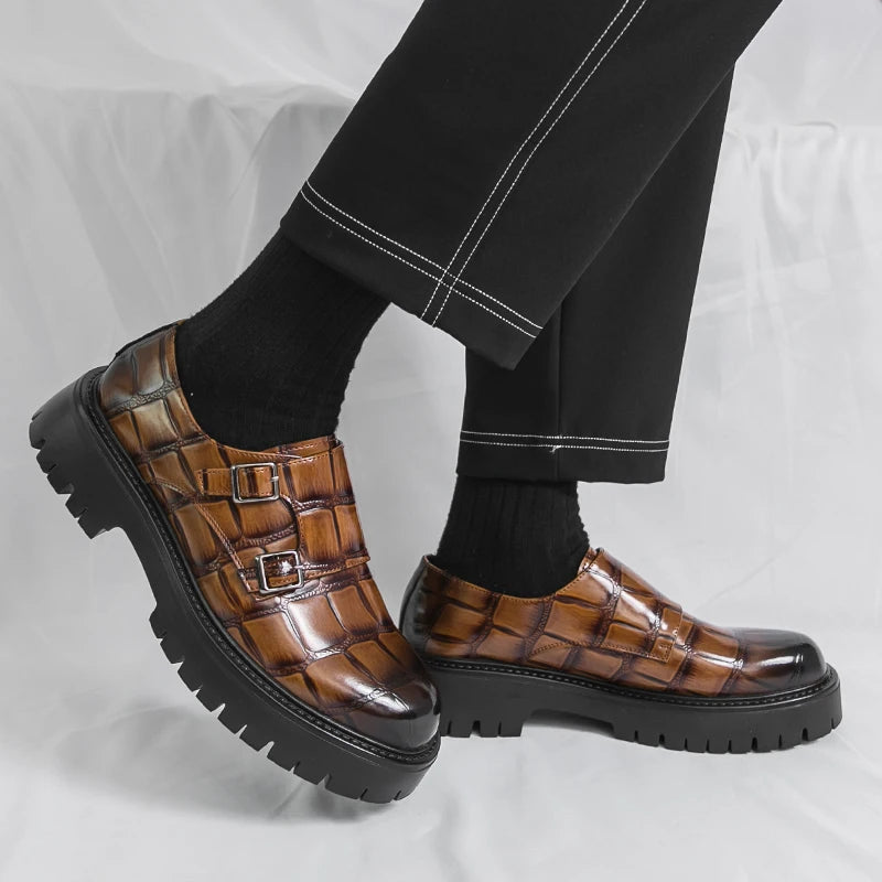 Men Thick Soled Loafers Are Comfortable Classic Non Slip  Suitable for Formal Business Men Shoes