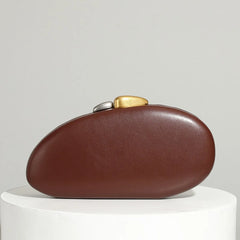 Shell lock chain bag in PU leather