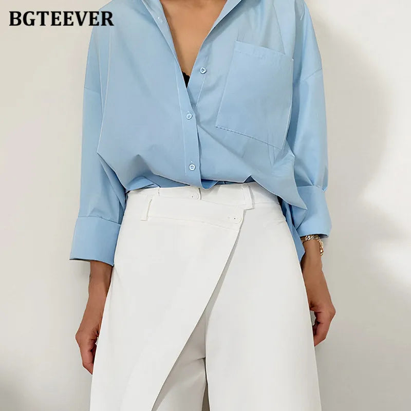 High waist straight patchwork long trousers in white