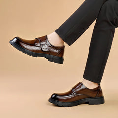 Men Loafers PU Solid Color Business Casual Men Shoes Size 38-46