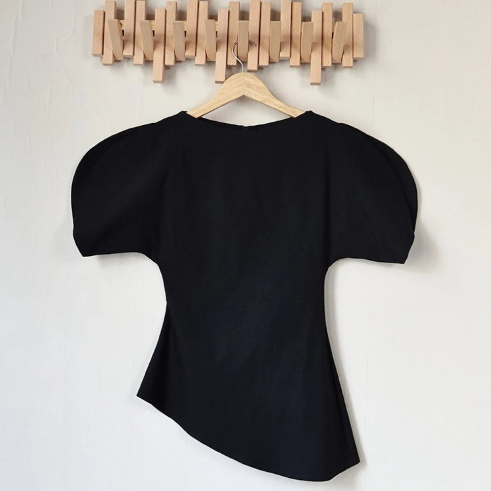 Spliced Fold Loose Shirt