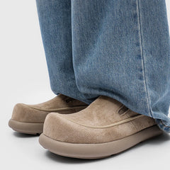 Men Loafers Faux Suede Flat Bottom Comfortable Breathable Daily Casual Men Shoes Size 38-46