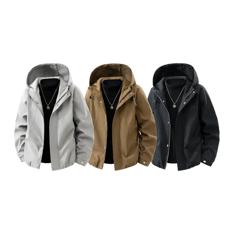 2026 New Arrival Unisex Hooded Workwear Jacket: Loose Fit & Versatile Outerwear  All Occasions Loose Jacket for Outdoor Leisure