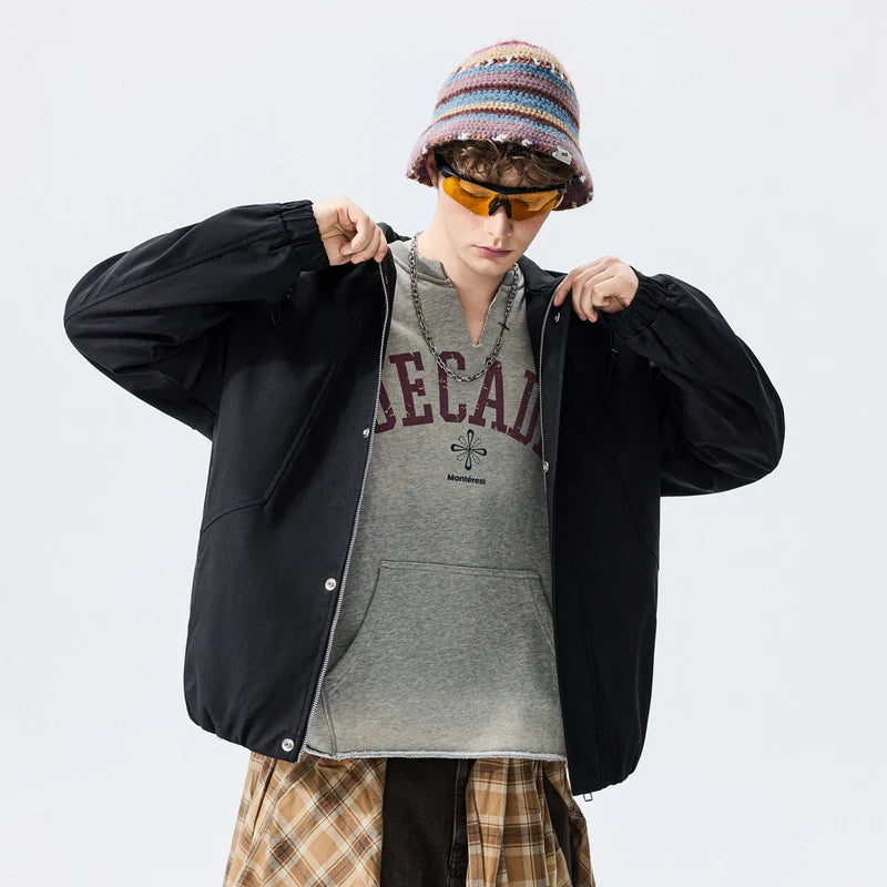 2026 New Arrival Unisex Hooded Workwear Jacket: Loose Fit & Versatile Outerwear  All Occasions Loose Jacket for Outdoor Leisure