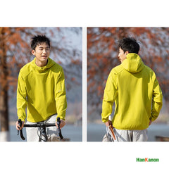 Man Outdoor Mountain Series Men's Hooded Long-Sleeve T-Shirt: Moisture-Wicking, Quick-Dry Thumb Hole, Breathable