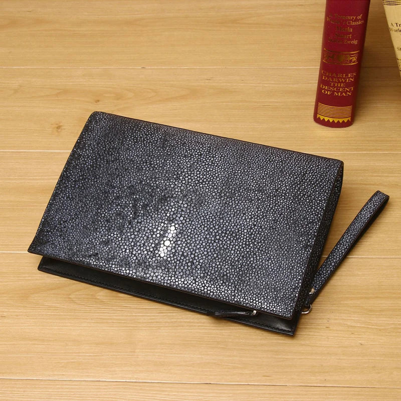 2023 Winter New Men's  Clutch Bag High-quality Genuine Leather Envelope Clutch Bag Large Capacity Men's Bag