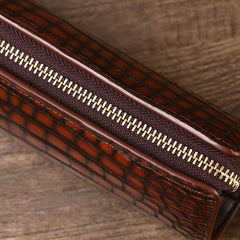 2026 Sunmer New Men's Crocodile Clutch Bag Briefcase High-quality Real Cowhide Envelope Clutch Bag Large Capacity Men's Bag