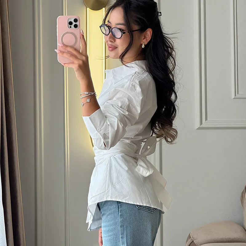 Silk Tie Blouse