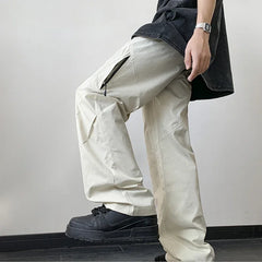 2025 New Mesh Breathable Gym Cargo Pants Hombre Functional Zipper Pocket Outdoor Trousers Casual Drape Straight Baggy Sweatpants