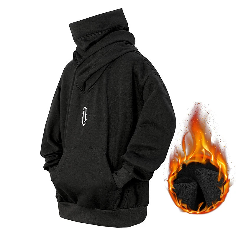 11 BYBB'S DARK 2026 Double Neckline Hoodie Techwear Harajuku Men Hoodies Hip Hop Streetwear Pullover Sweatshirts Oversize