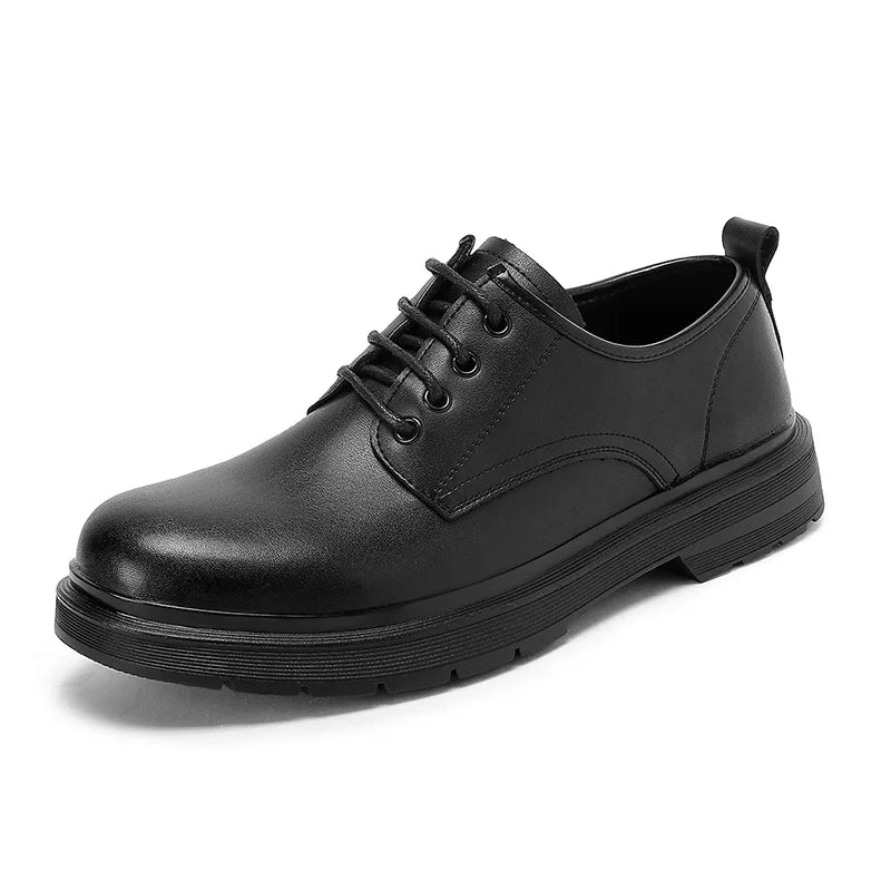 Men Luxury Harajuku Korean Style Streetwear Casual Thick Platform Leather Wedding Shoes Male Business Fashion Dress Leather Shoe