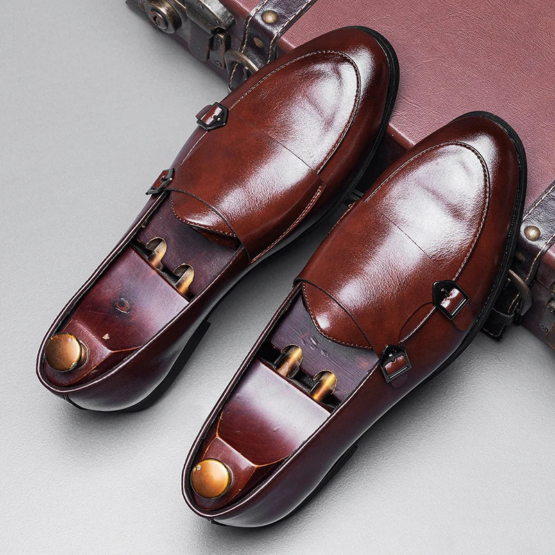 Men Loafers PU Classic Business Banquet Men Shoes Size 38-48