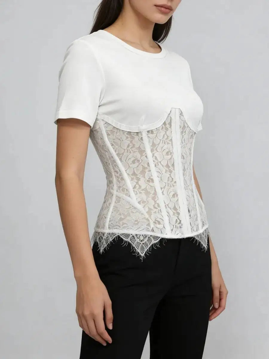 Lace Patchwork Blouse