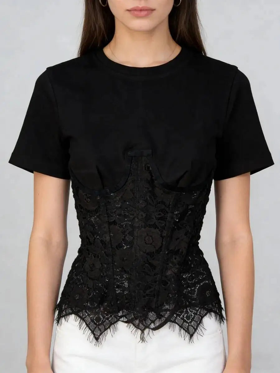 Lace Patchwork Blouse