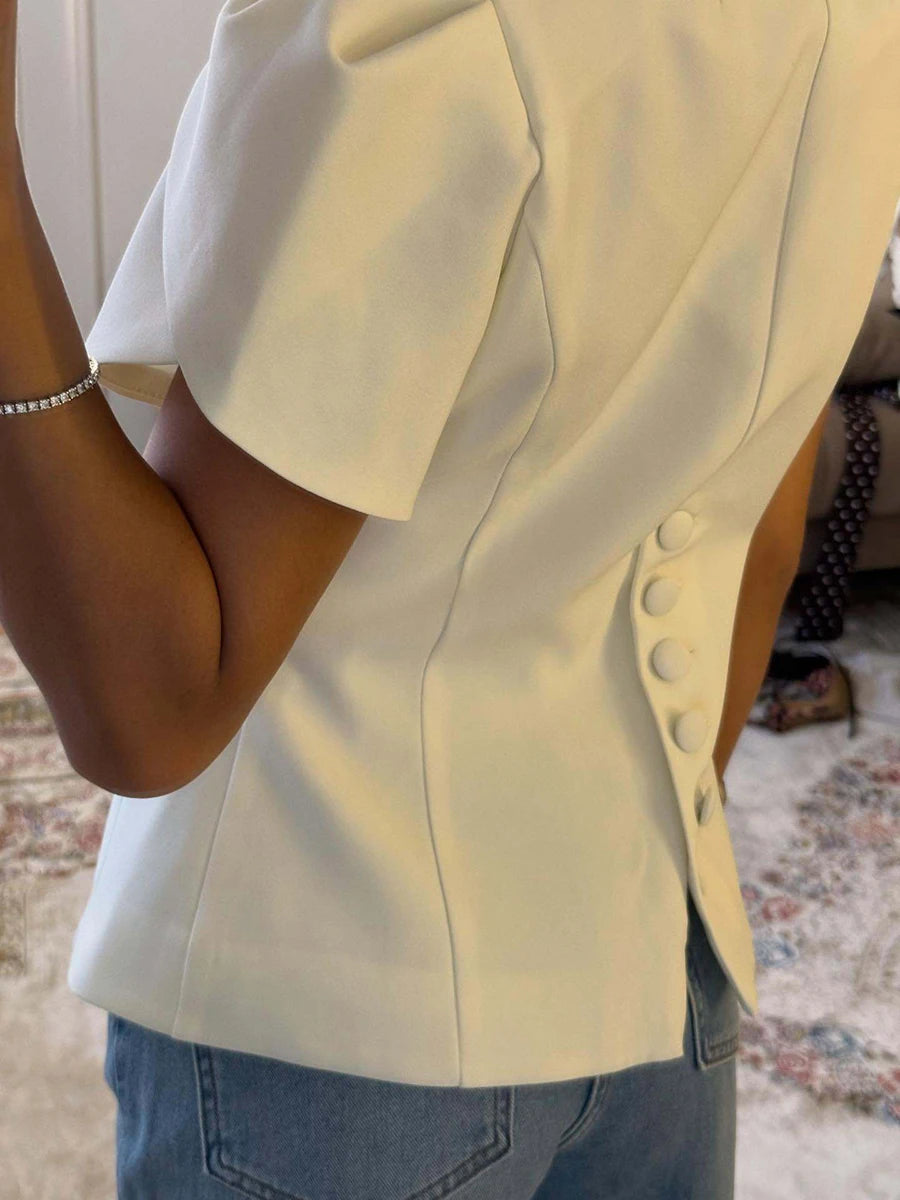 TWOTWINSTYLE Solid Loose Spliced Lace Shirts for Women Square Collar Short Sleeve Korean Design Shirt Female Summer Fashion New
