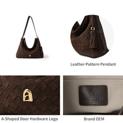 Slouch tote shoulder bag in luxury designer style