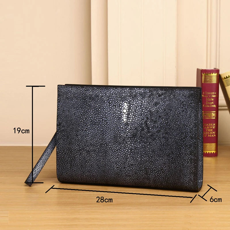 2023 Winter New Men's  Clutch Bag High-quality Genuine Leather Envelope Clutch Bag Large Capacity Men's Bag