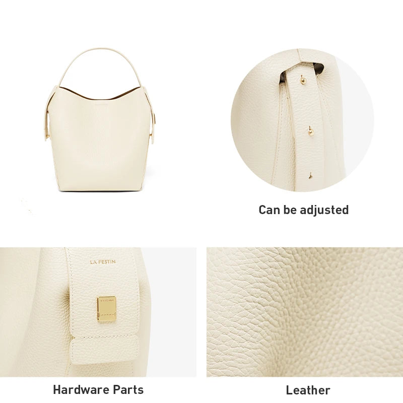 LA FESTIN Leather Bucket Bag