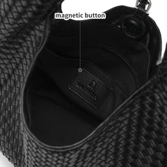 Woven Y2K oversized tote in luxury style