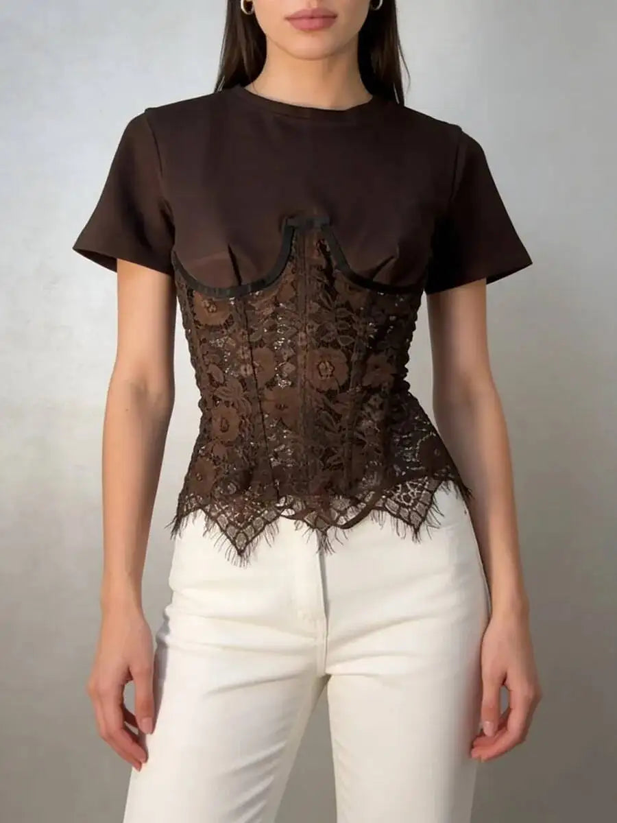 Lace Patchwork Blouse