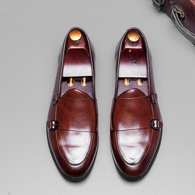 Men Loafers PU Classic Business Banquet Men Shoes Size 38-48