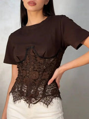 Lace Patchwork Blouse