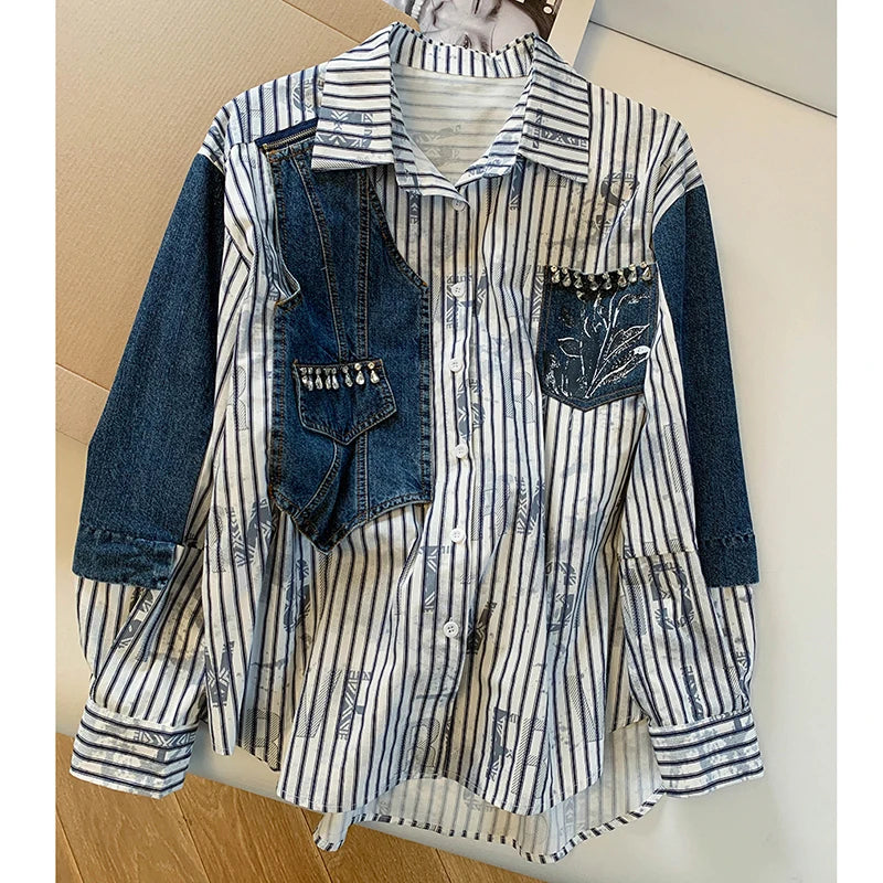Denim Diamante Shirt