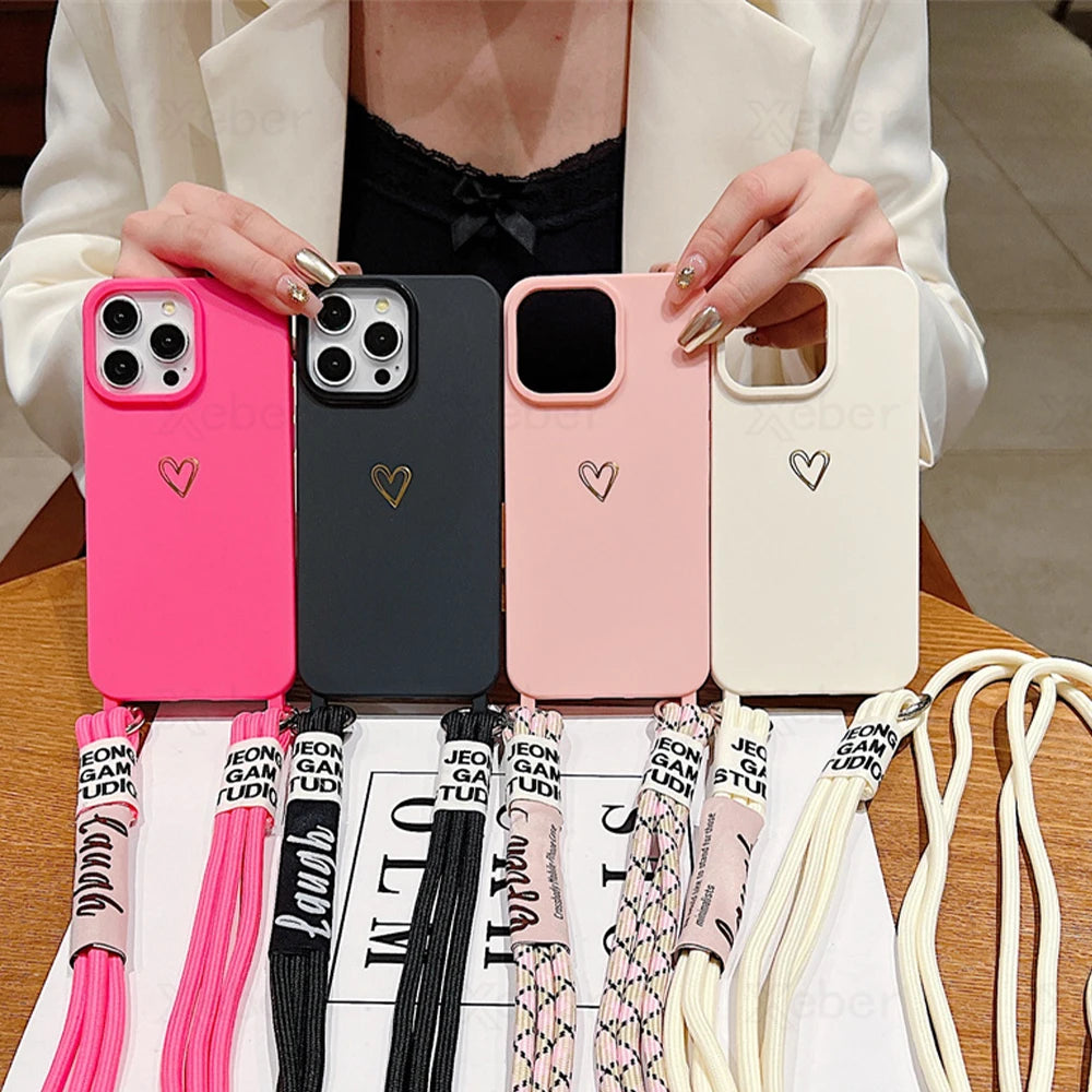 12. Heart Strap Silicone Case