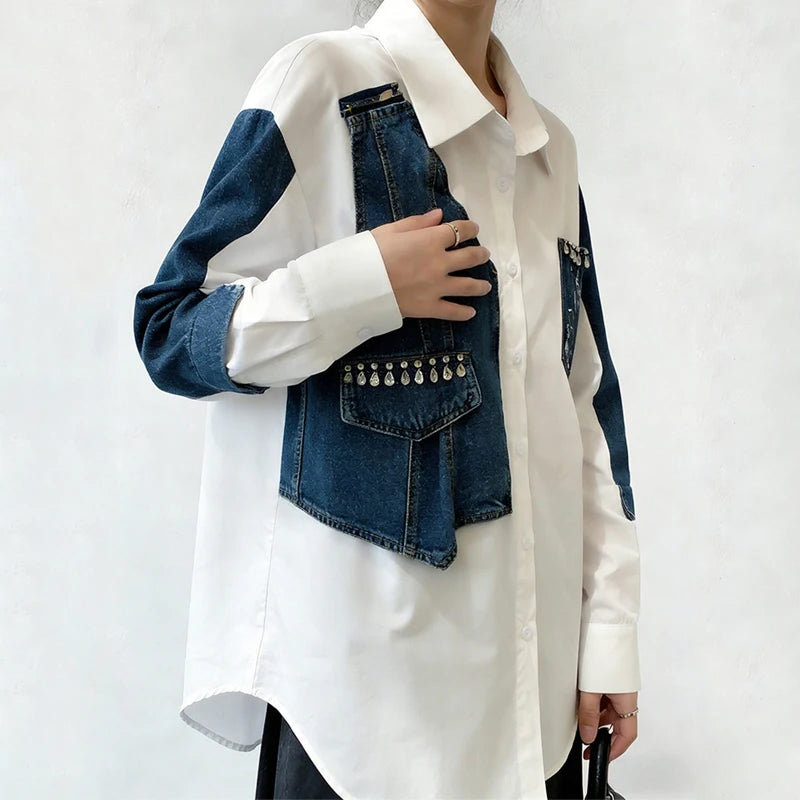 Denim Diamante Shirt