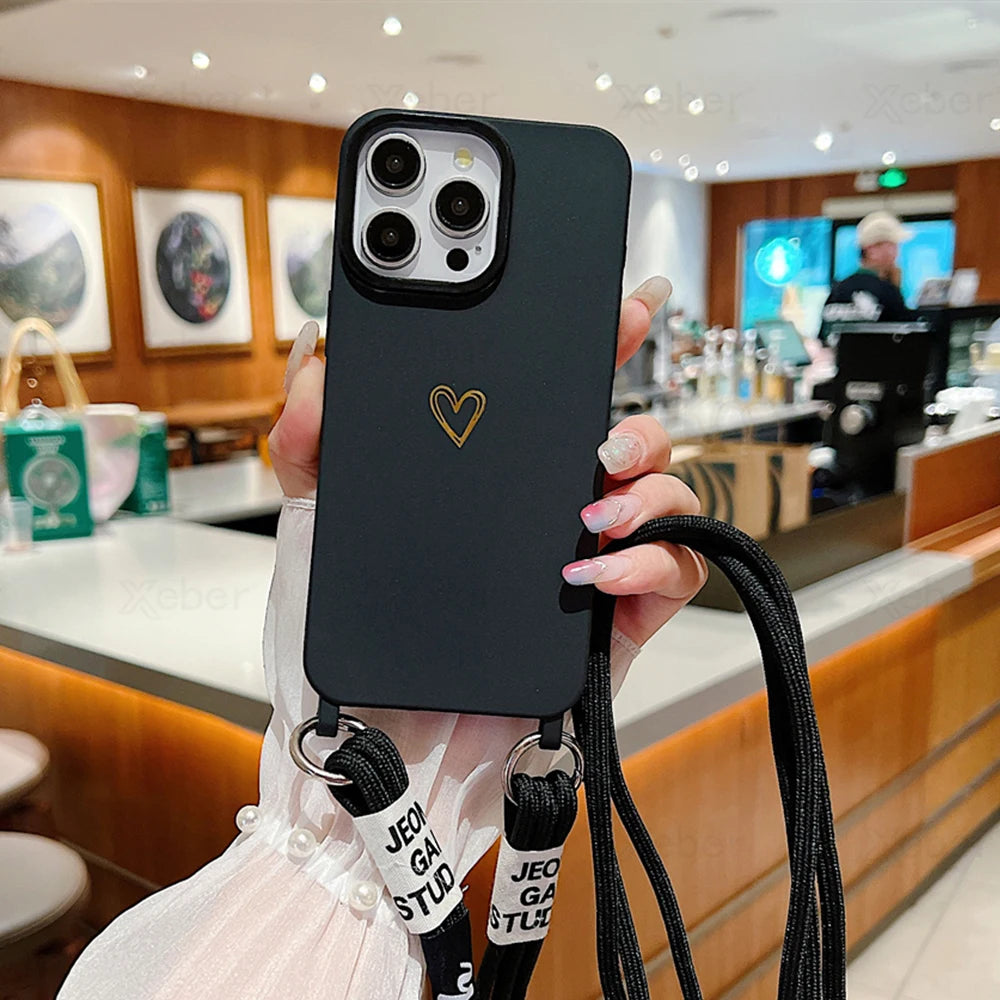 12. Heart Strap Silicone Case