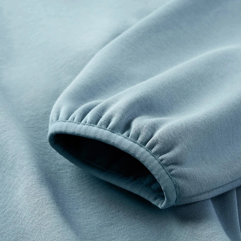 Couples' Casual Loose Solid Color Hooded Sports Shirt, Men's Breathable, Sweat-wicking Long-sleeve T-shirt.