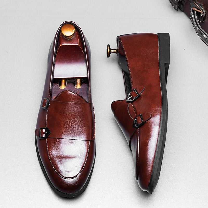 Men Loafers PU Classic Business Banquet Men Shoes Size 38-48